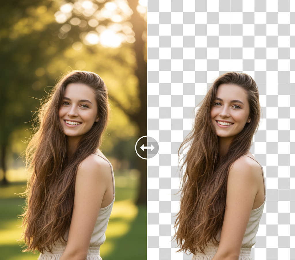 Woman with background removed